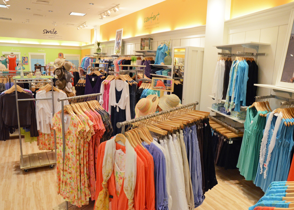 inside retail clothing stores